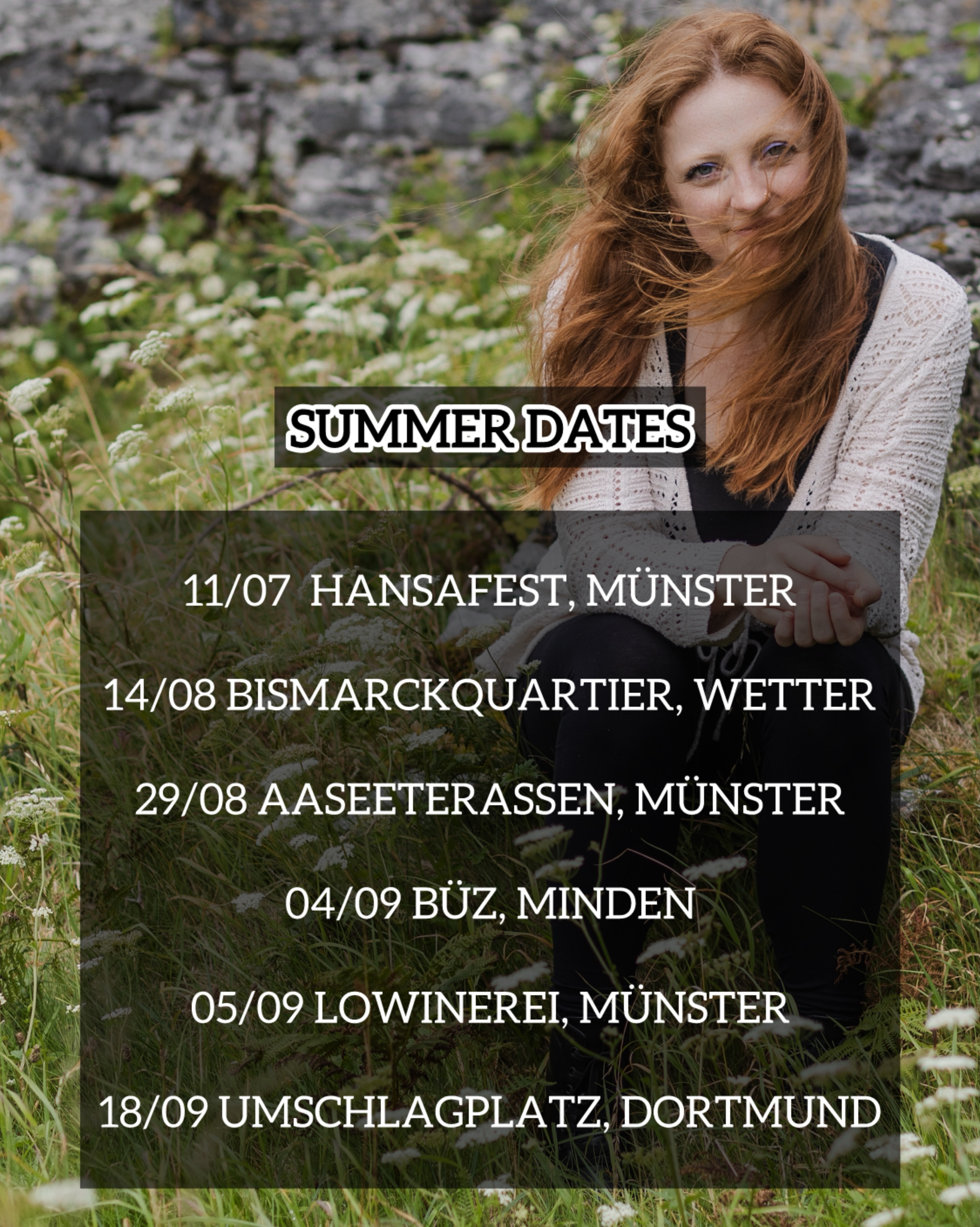 I’m back with some live dates 🎶
Ich freu mich schon sehr live zu spielen - diesen Sommer dann auch endlich mal wieder in der Heimat ♥️
11/07 @hansafest.ms Münster - Flohmarkt Bühne Papenburger Straße 2 im Innenhof
14/08 @bismarckquartier_ev Wetter (Ruhr)
29/08 NRWTag 2026 Aaseeterassen Münster - Wohnzimmerliebe von @womuka auf der Klimastadtmeile
04/09 @buezminden Minden - Vernissage Symbiose von @josigraphy & @shalypoetry
05/09 @lowinerei Münster
18/09 @umschlagplatz Containerbar Dortmund
Ich hoffe, wir sehen uns 🫶🏻
📸 @guna.ludborza ✨
#livemusik #konzert #singersongwriter #münster #dortmund